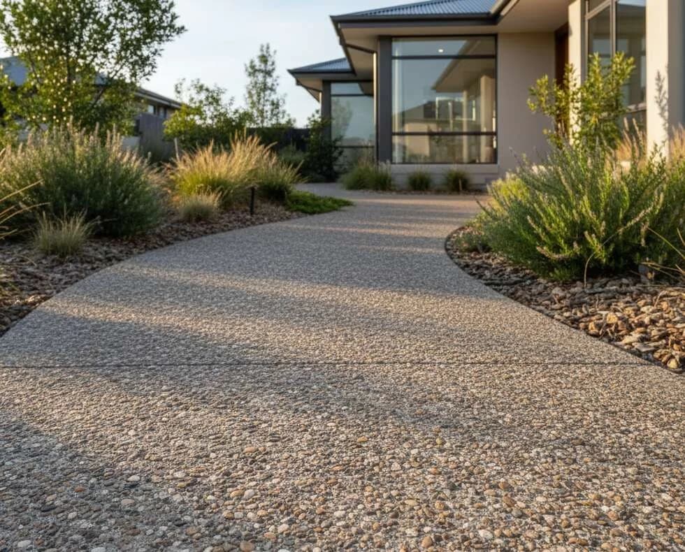 Exposed Aggregate Paths concrete walkway example