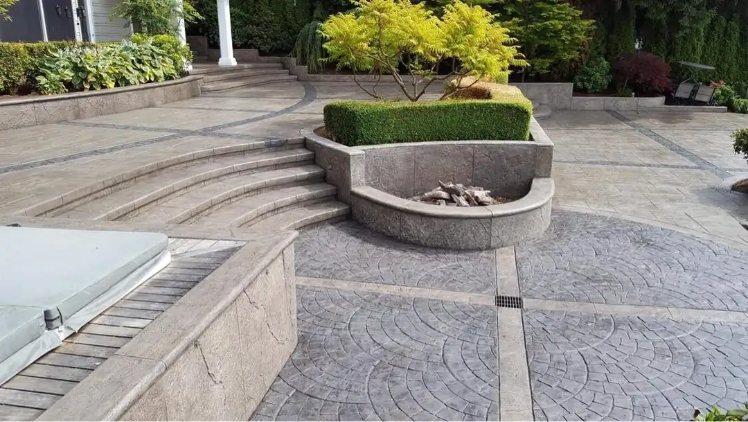 Award winning stamped concrete job - Puyallup, WA