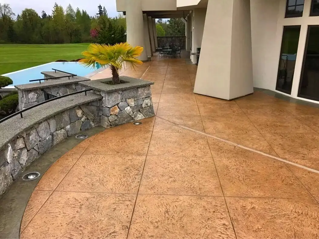 Colored & Stained concrete patio example